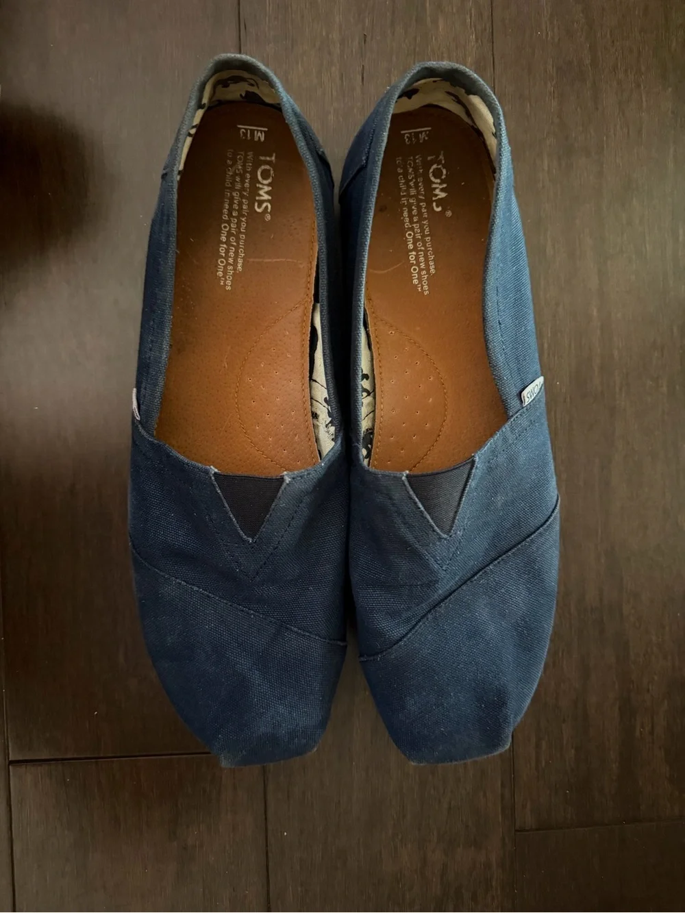 Toms Men's Slip-On Loafers in Navy Canvas